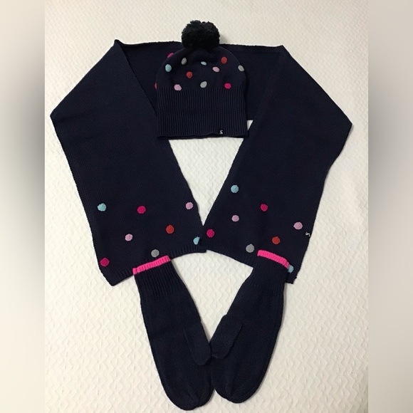 Joules Bella Girls Scarf and Pom Pom Hat Set Size 8-12Y - K104 - Picture 5 of 9